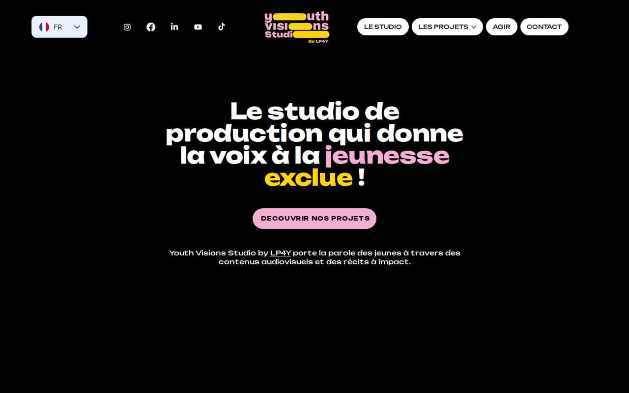 Aperçu du site Youth Visions